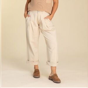 POL Cream Straight Leg Pants